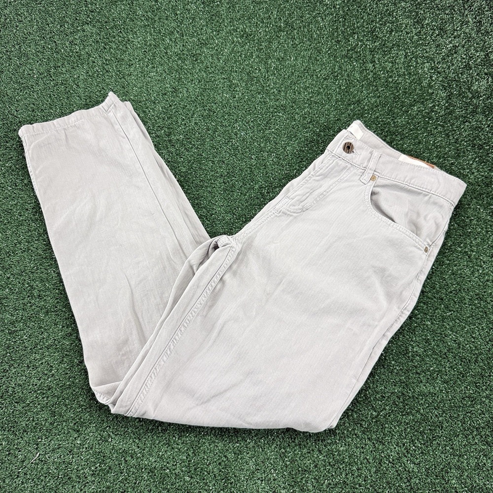 Billy Reid Pants Men's Linen Slim Fit Gray Size 32x 29 Casual Relzed